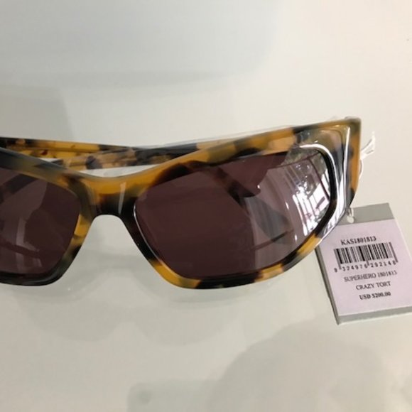 KAREN WALKER Crazy Tortoise Superhero Wrap Sunglasses main image 6